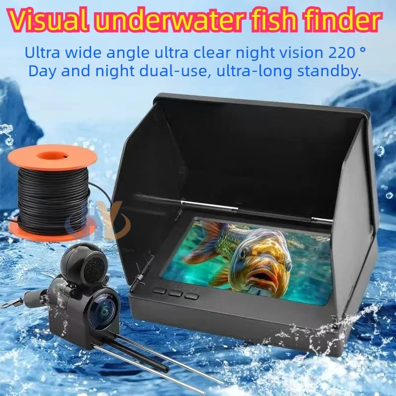 Underwater Fishing Camera 4K - Подводная камера для рыбалки с дисплеем,