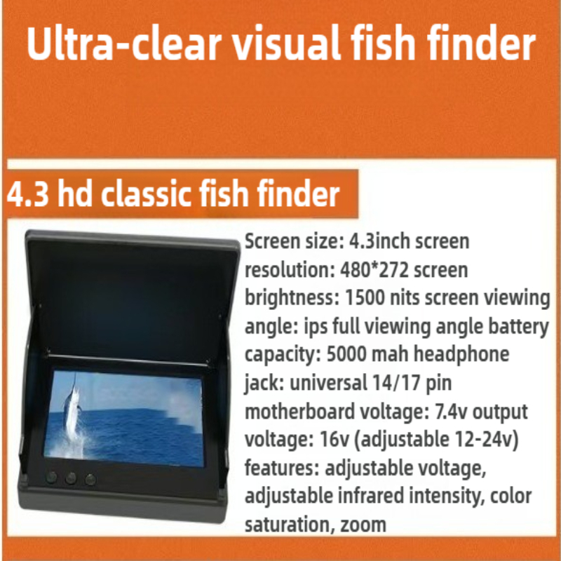 4,3/5-дюймовый IPS-монитор с ч – обзор и цена Underwater Fishing Camera 4K