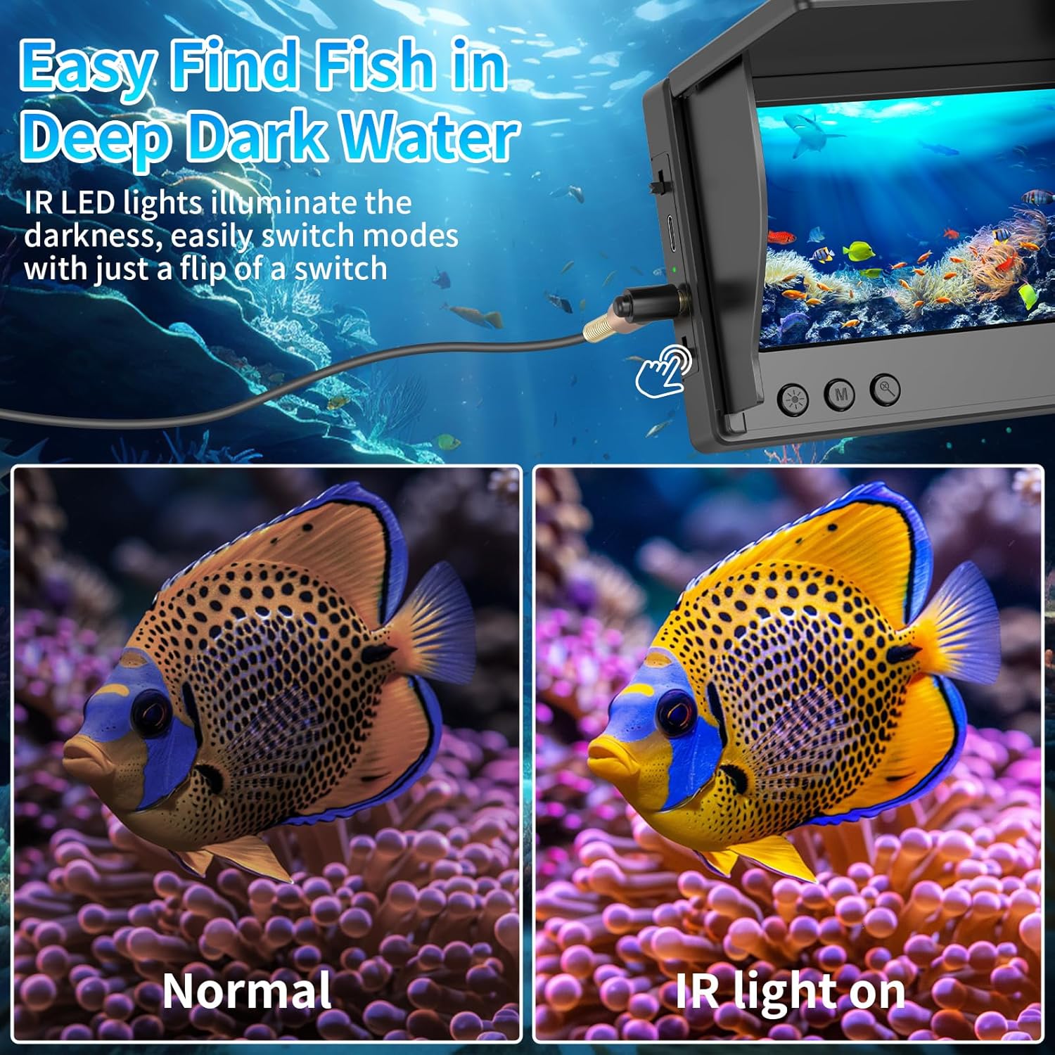 Подводная камера для рыбалки с – обзор и цена Underwater Fishing Camera 4K